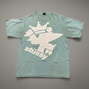 VINTAGE STUSSY SURFMAN 8 BALL T-SHIRT SIZE LARGE